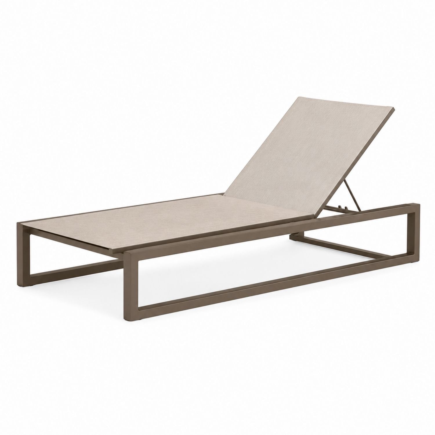 Outdoor Aluminum Sun Lounger with Textilene Fabric